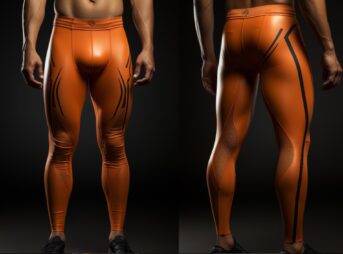 オレンジスパッツの男