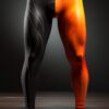 ブラックとオレンジのスパッツの男