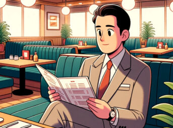 大人気のサイゼリヤに江頭、本当に初めての試食! 7 ファミレスで寛ぐサラリーマン