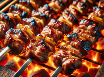 エガちゃんと鬼のマナー講師による思い出横丁で実質おデート 24 焼き鳥のイラスト