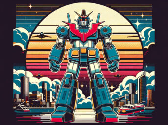 昭和レトロなロボットっぽいイラスト