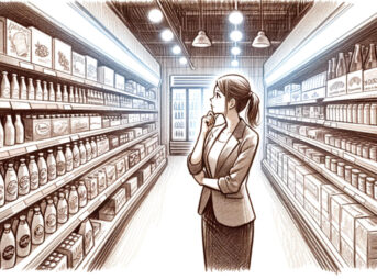 エガちゃん、冷凍食品に再び挑む。出るか高得点!? 23 コンビニで何を買おうか迷う女性