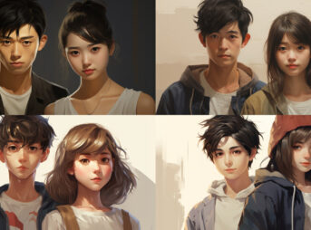 自撮りのアート:日常から非日常への一歩 24 複数の男の子と女の子