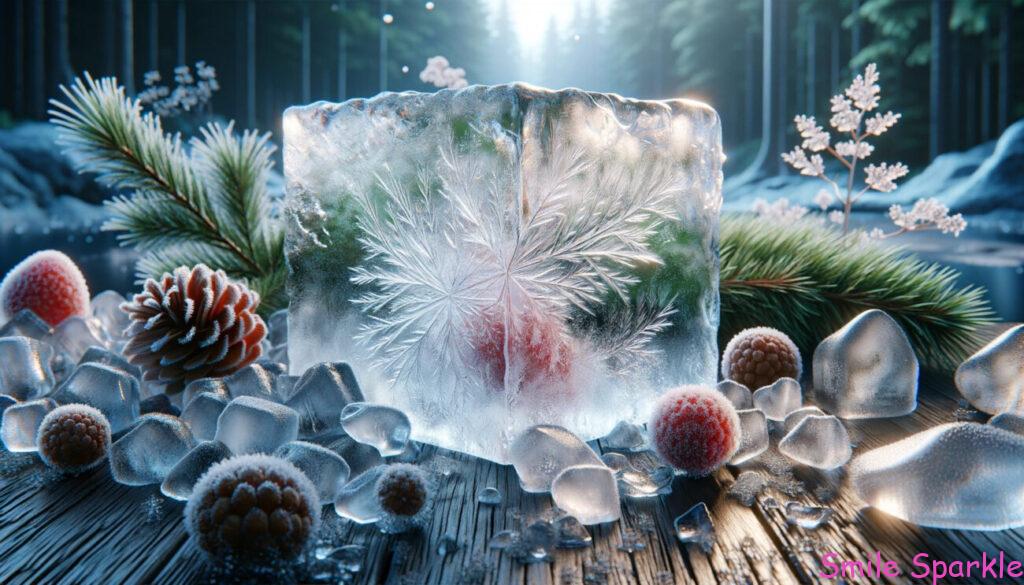 天然自然の氷のイラスト