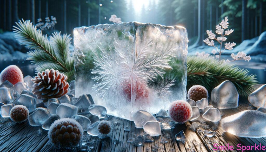 本格的なかき氷を求める、江頭御一行、栃木へ 3 天然自然の氷のイラスト
