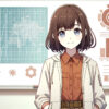 女性が解説してくれているイラスト