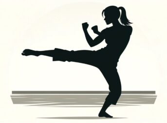 格闘技を習う女性
