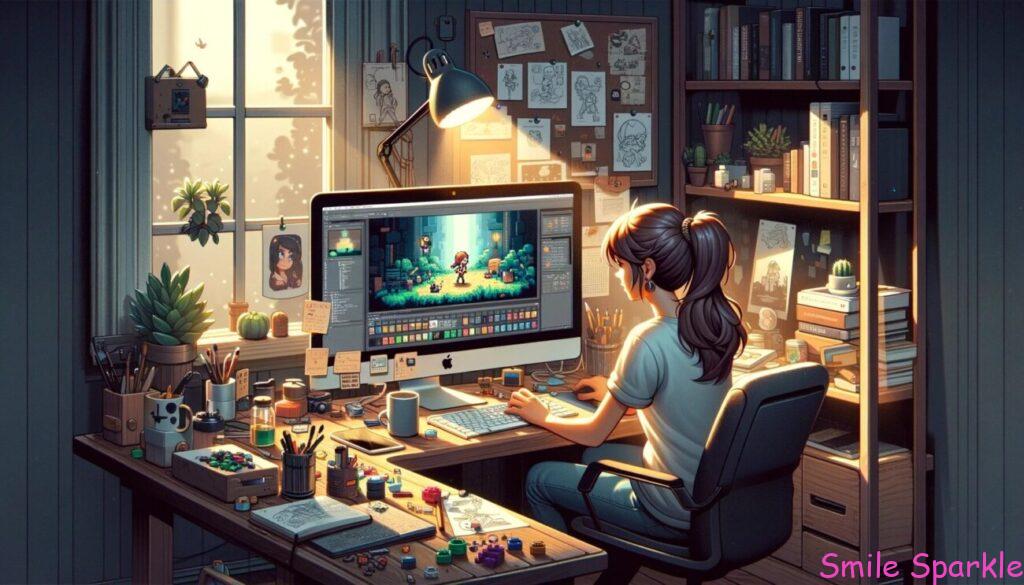 サンシャイン池崎、ドット絵時代のKOFを懐かしむ 14 ピクセルアートを作成する女性