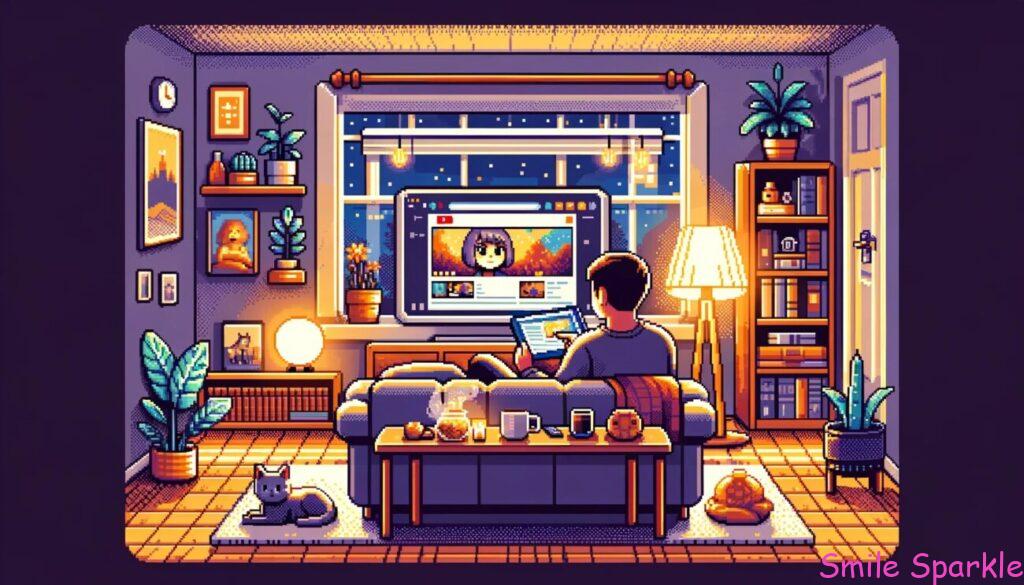 サンシャイン池崎、ドット絵時代のKOFを懐かしむ 18 動画を楽しんでいるイラスト